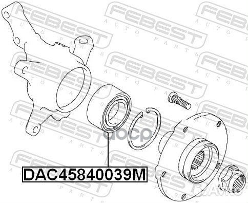 Подшипник ступ.suzuki SX4/swift 06- пер. DAC458