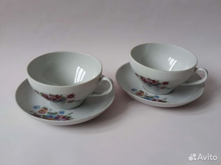 Чайная пара дулево СССР фарфор