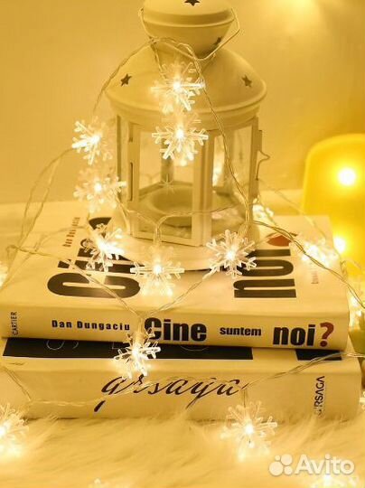 Гирлянда снежинки новая