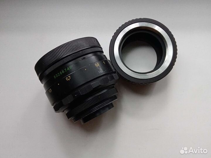 Объектив helios 44-2 с адаптером 4/3