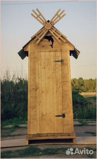Дачный туалет деревянный прямоугольник чбю 626