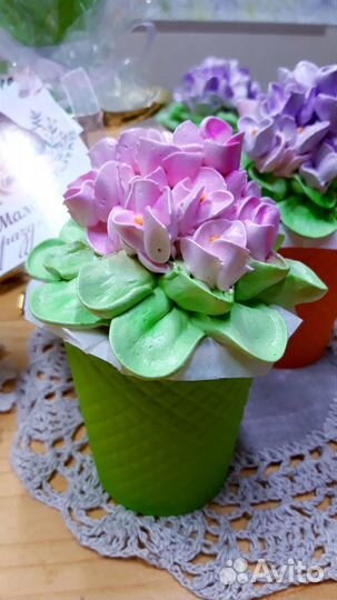 Зефирные фиалки для подарка