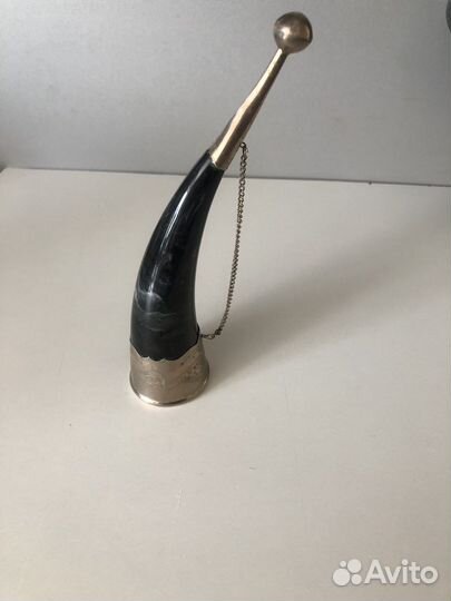 Рог сувенирный настаящий