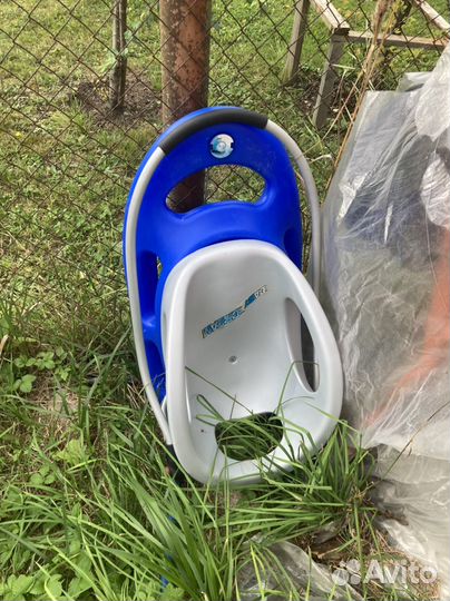 Санки с ручкой синие KHW