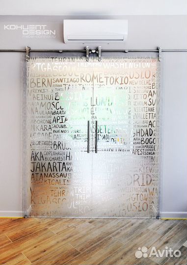 Перегородка стеклянная