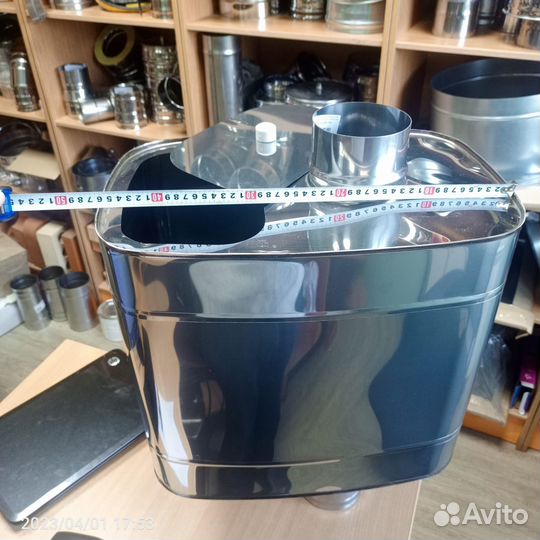 Дымоходы, баки для бани на 50 и 70 литров