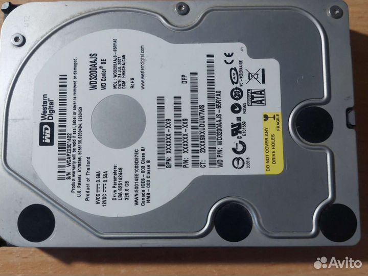 Жесткий диск WD 320 Gb