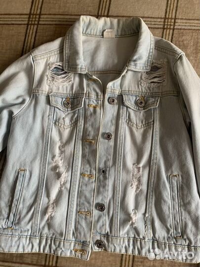 Джинсовая куртка для девочки 146
