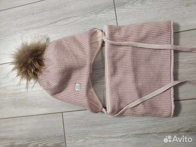 Комплект шапка и снуд зимний для девочки