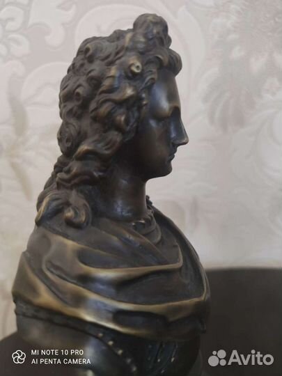 Бюст Российского царя Петра - 2, бронза