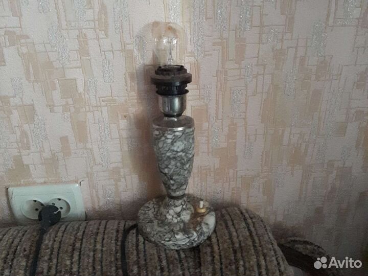 Настольная лампа СССР мрамор
