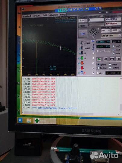 Жесткий диск Samsung 120 Gb 7200rpm IDE (с бэдами)