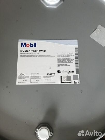 Моторное масло Mobil 1 esp 5W-30 / 208 л