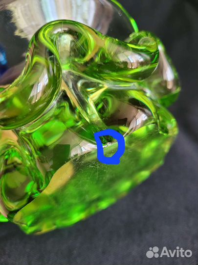 Конфетница, цветное стекло СССР