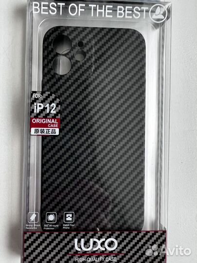 Чехол для iPhone 12 карбоновый