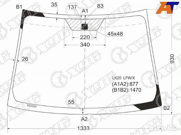 Стекло лобовое toyota yaris