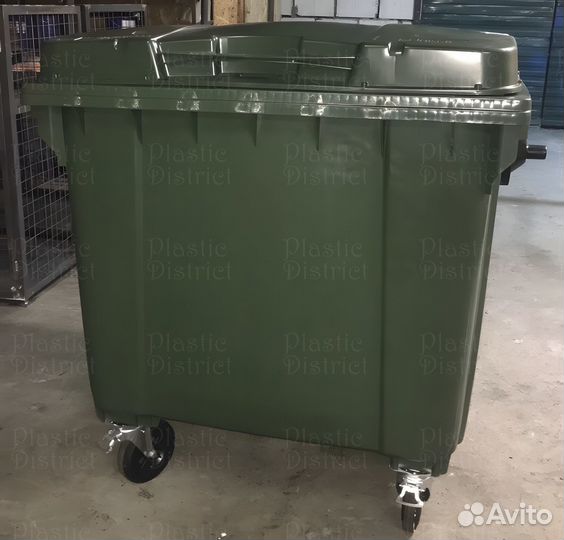 Пластиковый мусорный контейнер 1100л Ч2198