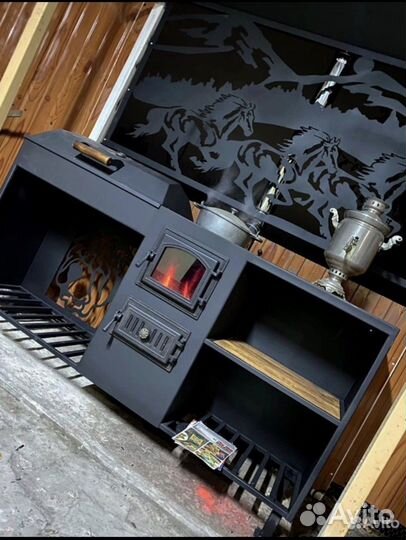 Мангал с крышей