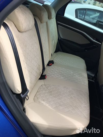 Чехлы на автомобильные сидения экокожа+алькантара