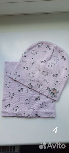Комплект шапка и снуд для девочки новые