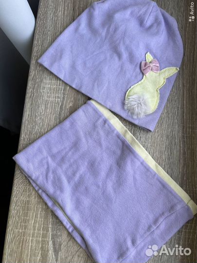 Комплект шапка и снуд для девочки