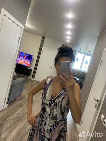 Атласный комбинезон летний