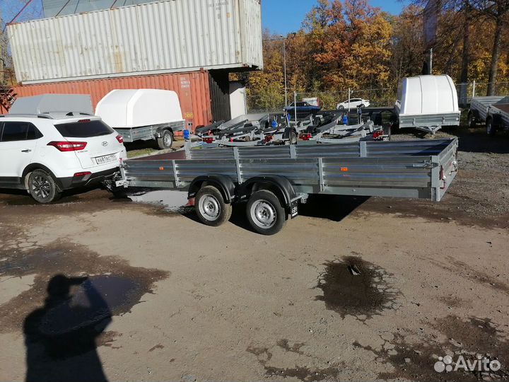 Двухосный прицеп для длинномерных грузов. Доставка