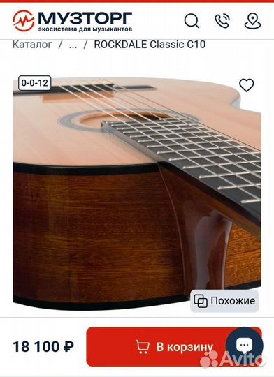 Гитара rockdale C10