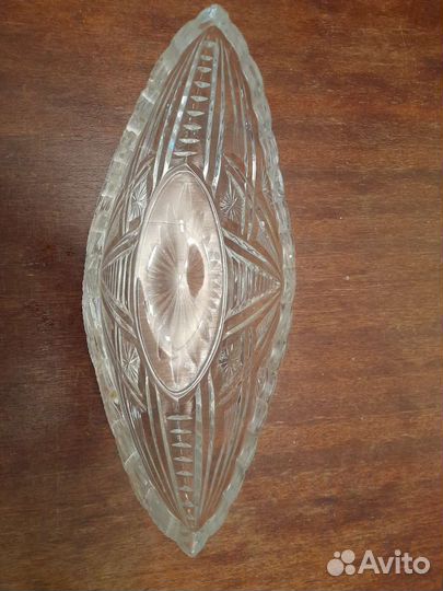 Салатник хрустальный лодочки СССР
