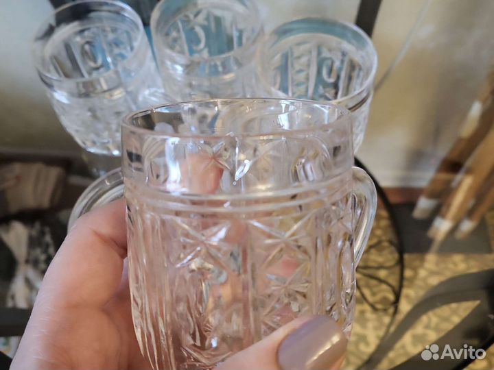 Хрусталь СССР кружки и ваза