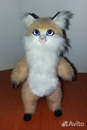 Игрушка ручной работы Лисенок бежевый