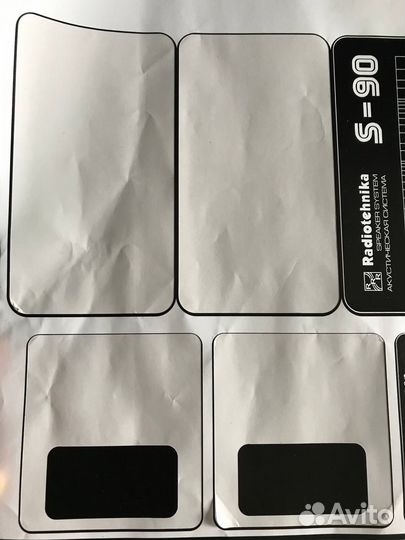 Шильдики наклейки на ас Радиотехника S90