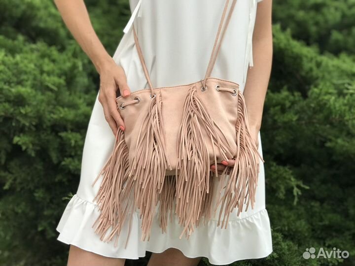 Новая сумка с бахромой