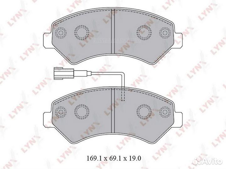 Lynxauto BD-2829 Колодки тормозные дисковые перед