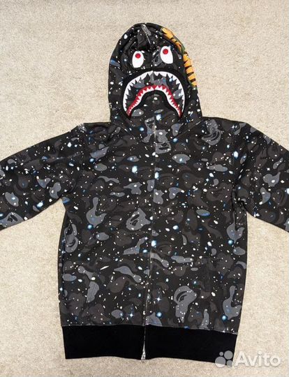 Bape shark zip hoodie camo space