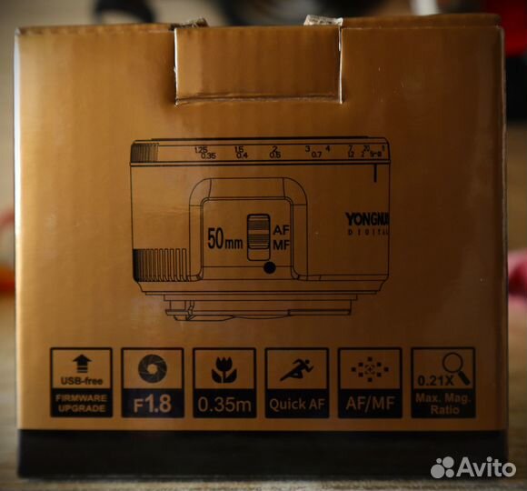 Объектив yongnuo YN50mm F1.8 II
