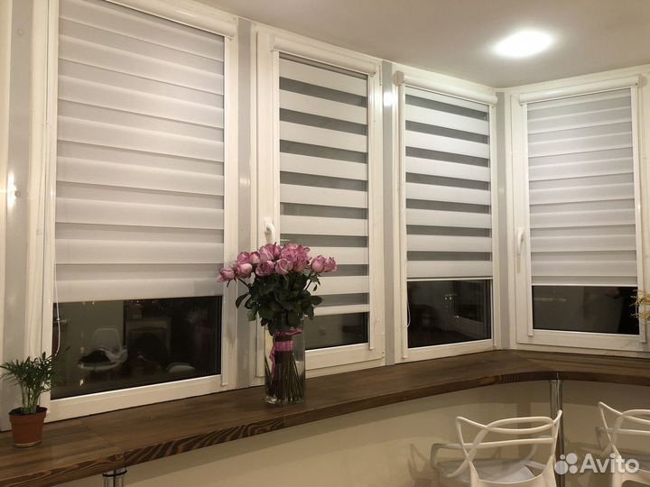 Рулонные шторы Жалюзи Зебра деньночь Производитель