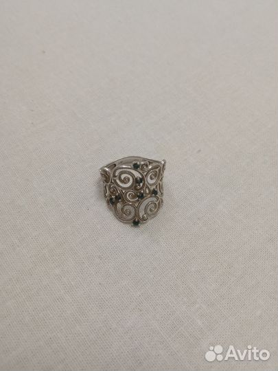 Серебряные серьги кольца