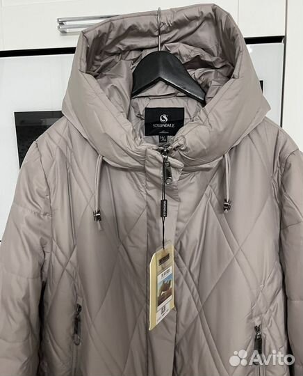 Пуховик верблюжья шерсть р.58р.60