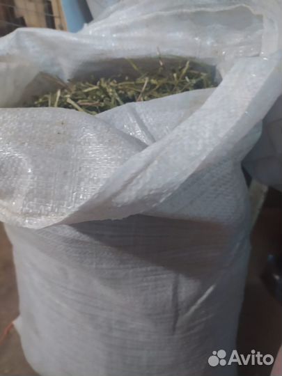 Сено люцерны резаное в мешках по 10 кг