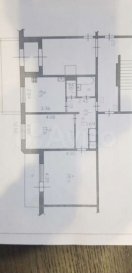 2-к. квартира, 53,3 м², 1/5 эт.