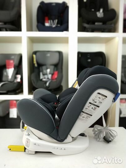 Автокресло 0-12лет Happy Baby Unix silver 360граду