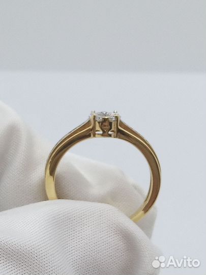 Золотое кольцо с бриллиантами (48080)
