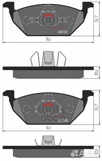 Колодки тормозные дисковые передние к-т audi A3