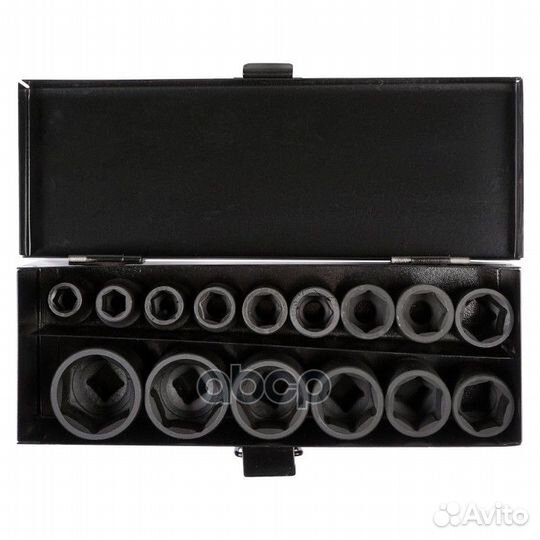 Набор головок ударн. 1/2 38мм 15пр. (10,11,12,1