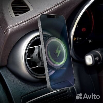 Автодержатель магнитный с беспроводной зарядкой