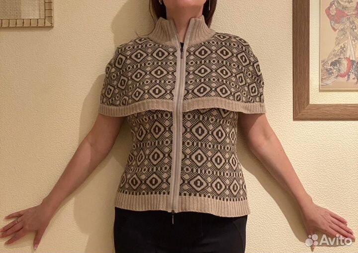 Max mara кофта на молнии с коротким рукавом