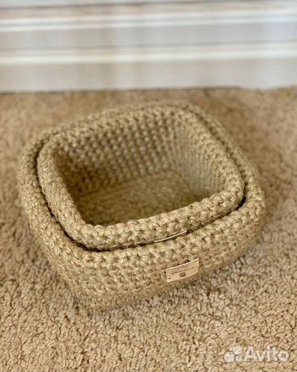 Корзинка из джута