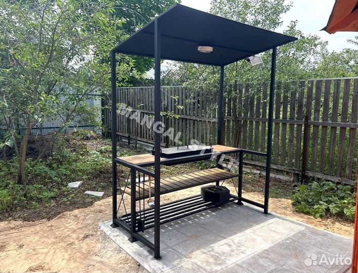 Мангал с крышей