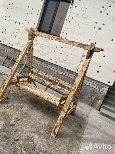 Качели деревянные